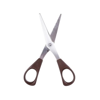 pair of paper scissors isolated on white