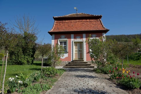 Station on the Hans and Sophie Scholl Trail in Forchtenberg, Kochertal, Kocher, Hohenlohe,