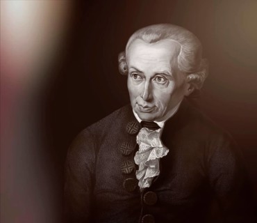 Immanuel Kant, 1724, 1804, German philosopher of the Enlightenment, digital edited according to
