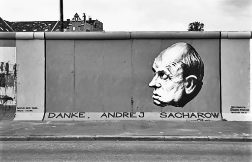 The Sakharov painting by Dmitri Vrubel in the East Side Gallery in the summer of 1990,