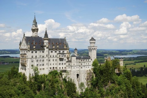 HOHENSCHWANGAU, GERMANY, JUNE 15: Neuschwanstein castle on June 15, 2011 in Hohenschwangau, Germany