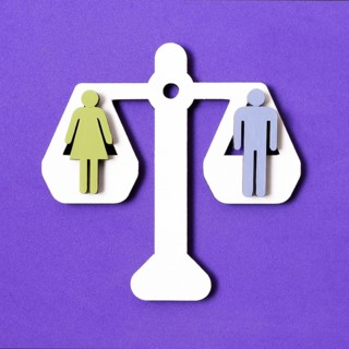 Equality man woman pair scales