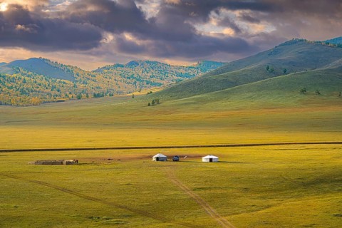 Fall time in Mongolian Selenge province