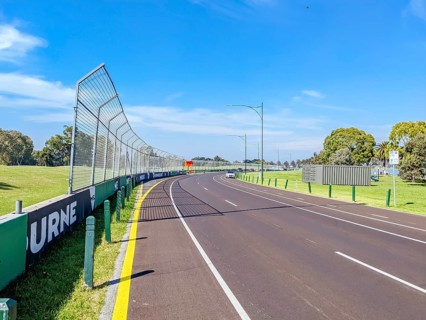 MELBOURNE, AUSTRALIA, MARCH 14 2022: Track build and preparations for the 2022 Formula 1 Australian