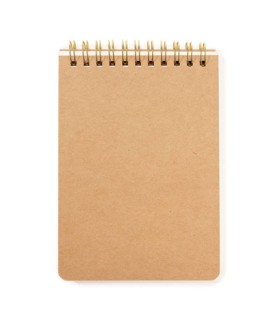 Spiral notepad Isolated on white background. Template mock up