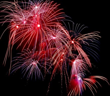Fireworks in the night sky, night absorption, Fireworks in the night sky, night absorption