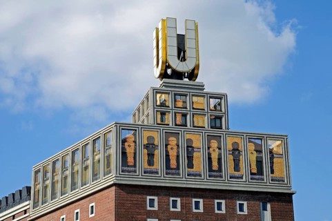 Dortmunder U, U Tower, kicker video installation, former Union Brewery, cultural centre, Dortmund,