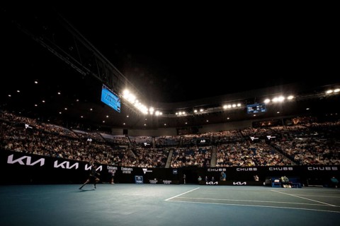 MELBOURNE, AUSTRALIA, JANUARY 25: Day 9 action of the 2022 Australian Open at Melbourne Park on