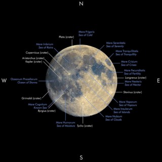 Full moon map, enhanced colours, s in Latin and English