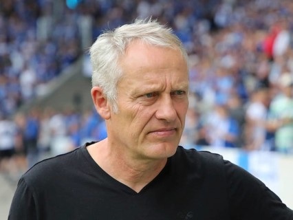 Head coach Christian Streich SC Freiburg DFB DFL 1st football Bundesliga season 2019-20, Head coach