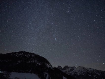 Starry sky, Buchauer Sattel, Gesäuse National Park, Styria, Austria, Europe