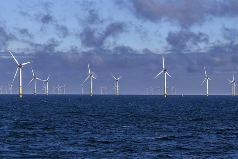 Baltic Sea offshore wind farm Arkona between Rügen and Bornholm, Denmark, Europe