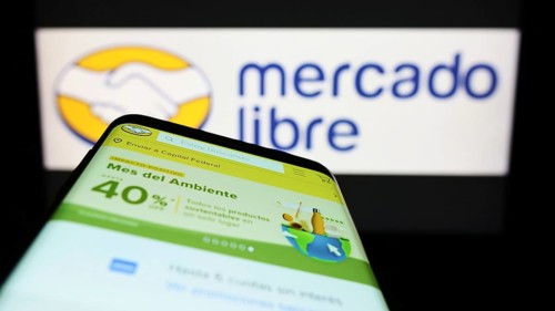 Stuttgart, Germany, 06-25-2022: Smartphone with webpage of Argentine e-commerce company Mercado