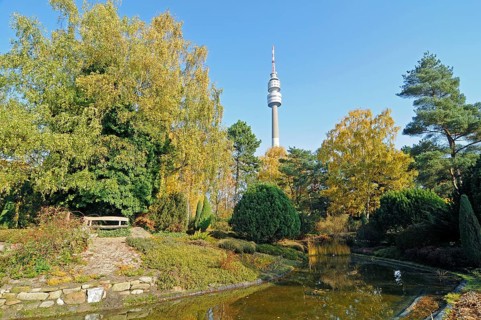 Television Tower 'Florian', Westfalenpark, Dortmund, Ruhr Area, North Rhine-Westphalia, Germany,