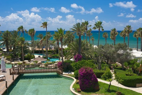 Pool area of the Hotel Annabelle in Pafos, Paphos, South Cyprus, South Cyprus