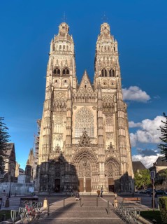 Gothic Cathedral Cathédrale Saint-Gatien, Tours, Département Inde-et-Loire, Région Centre, France,