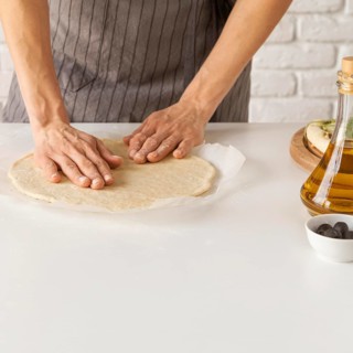 Composition tasty pizza dough