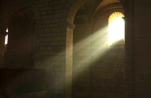 Ray of light in a church