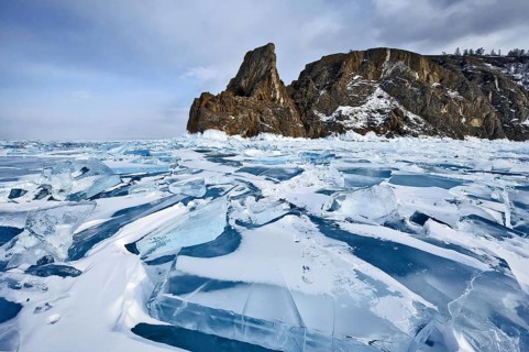 Ice chaos, Lake Baikal, Olkhon Island, Pribaikalsky National Park, Irkutsk Province, Siberia,