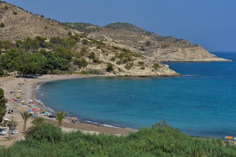 Playa del Torres beach, Villajoyosa or La Vila Joiosa, Costa Blanca, Spain, Europe