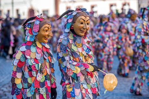 Spättlehansel on the carnival procession, Big Fasendumzug, Alemannic Fasnacht, Gengenbach,