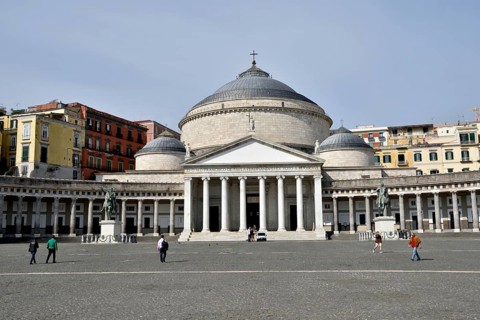 Basilica di San Francesco di Paola, Piazza del Plebiscito, Naples, Campania, Italy, Europe