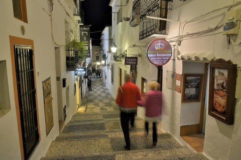 Street scene in the historic town centre, Altea, Costa Blanca, Province of Alicante, Spain, Europe