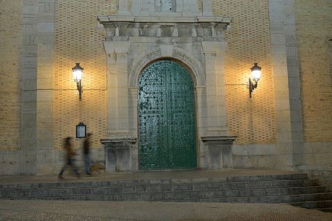 Pedestrians in front of the Church of Nuestra Señora del Consuelo, Altea, Costa Blanca, Province of