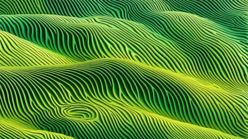 Fingerprint background dominated by swirl patterns in green hues, AI generated