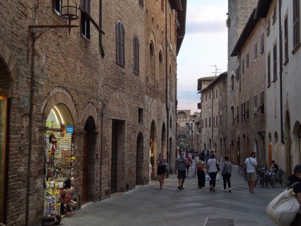 San Gimignano is a small Italian town in Tuscany with a medieval centre. San Gimignano is also