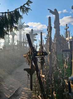 The Hill of Crosses is a Catholic and tourist pilgrimage site and one of the sights, Siauliai,