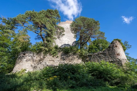The Altbodman castle ruins on the Bodanrück, Bodman-Ludwigshafen, Constance district,
