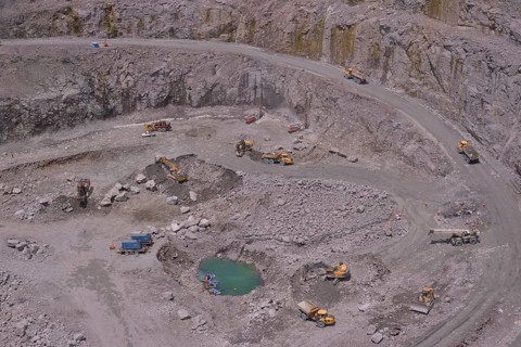 "Koidu 1" diamond mine, part of diamond company Koidu Ltd., Koidu Kimberlite Project, Koidu,