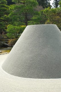 Gravel hill, Zen garden, garden art, rock garden, Ginkaku-ji temple, Kyoto, Japan, Asia