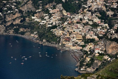 View of the village Positano, Amalfi Coast, Costiera Amalfitana, Province of Salerno, Campania,
