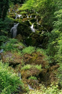 Rio waterfall near Roccamandolfi in the Isernia region. Molise, Italy, Southern Europe, Europe