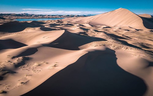 Sand mountains of Gobi-Altai province, Mongolia, Asia
