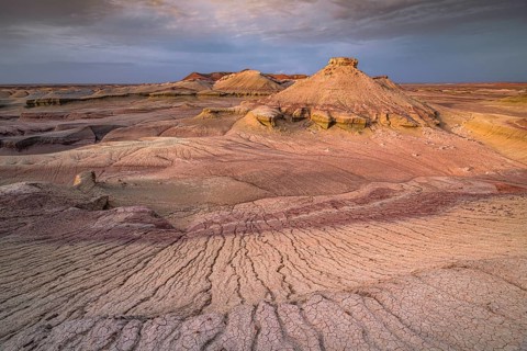 Landscape formation of Shar canyons. Gobi-Altai province, Mongolia, Asia