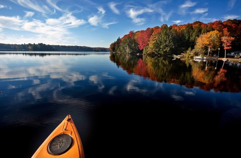 Lake in Autumn Algonquin Muskoka Ontario colors