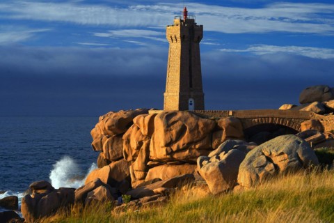 The Phare de Mean Ruz lighthouse, Brittany, France, Europe