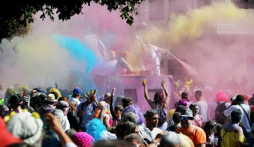 The traditional powder festival is an integral part of the carnival on La Palma, ESP, Spain, Canary