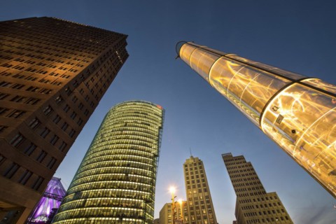 Potsdamer Platz (literally Potsdam Square) is an important public square and traffic intersection