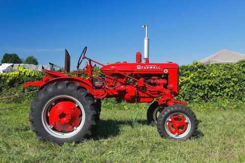 Vintage farm truck, farm event, Hinchinbrook, Province of Quebec, Canada, North America