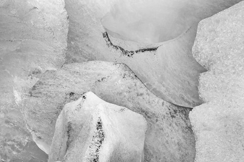 Ice structures in the Nigaardsbreen glacier, Jostedalsbreen National Park, Breheimen, Luster, Sogn