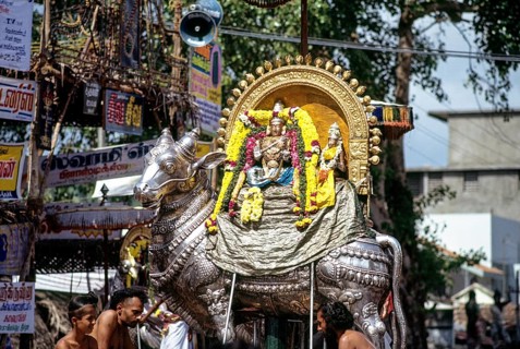 Procession during Arudra Dharshan festival in Thillai Nataraja temple in Chidambaram, Tamil Nadu,