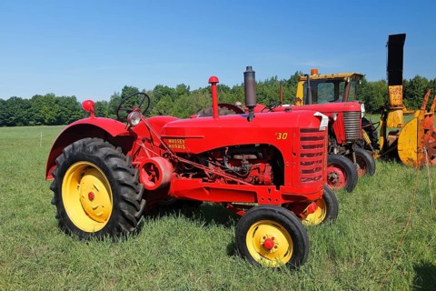 Vintage farm trucks, farm event, Hinchinbrook, Province of Quebec, Canada, North America
