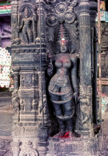 Sita Sculpture in Ramaswamy temple pillared Mahamandapatam in Kumbakonam, Tamil Nadu, India, Asia