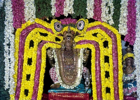 Decorated God Abhimugeswarar Siva during Mahamakham Mahamaham Mahamagam festival in Kumbakonam,