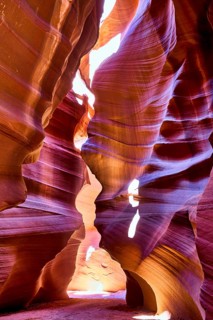 Majestic natural architecture of the Antelope Slot Canyon, Navajo Tribal Park, Arizona, USA, North