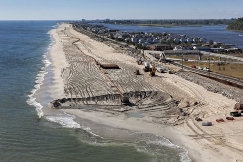 New Jersey Shore Beach Reclamation Project, Monmouth, NJ (after Hurricane Sandy), USA, North